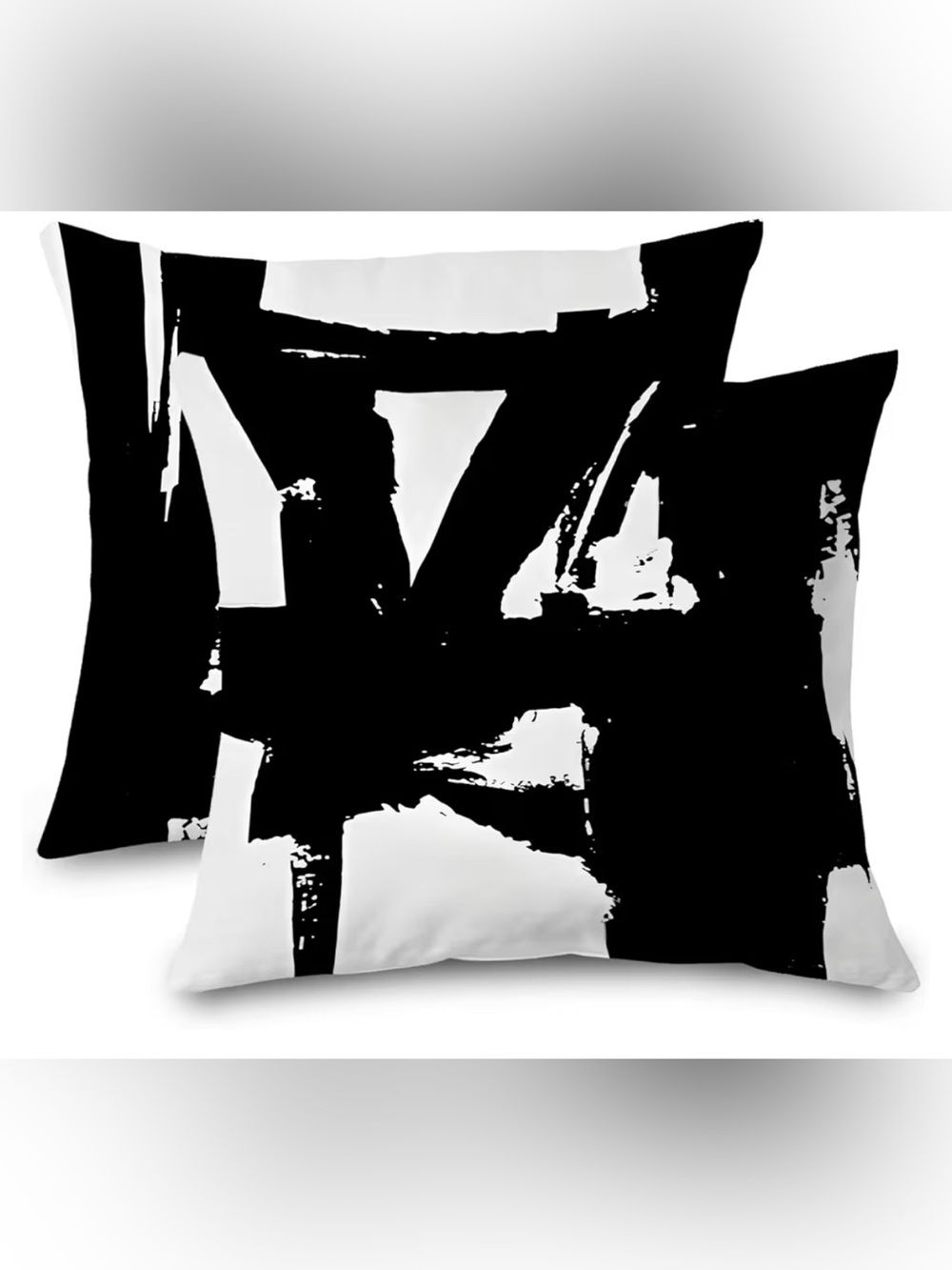 Black and White Pillow Covers - 20x20 Decorative Pillows Set of 4